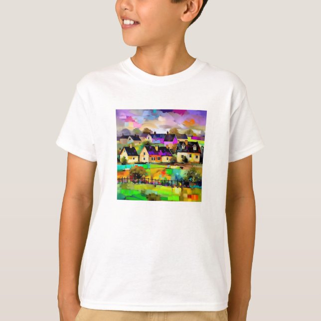 Camiseta Pueblo colorido (Anverso)