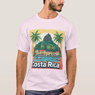 Camiseta Pueblo costero tropical de Costa Rica