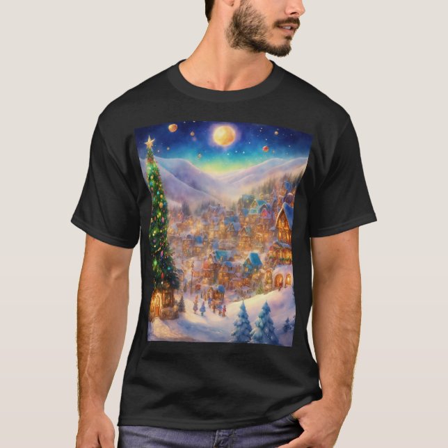 Camiseta Pueblo De Hada Snowy Encantado: Una Curiosa Christ (Anverso)