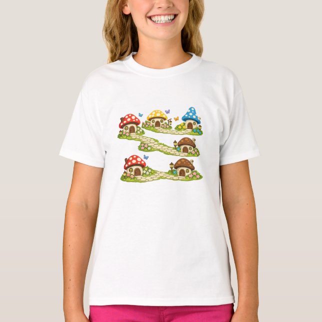 Camiseta Pueblo de Hongos Pequeños (Anverso)