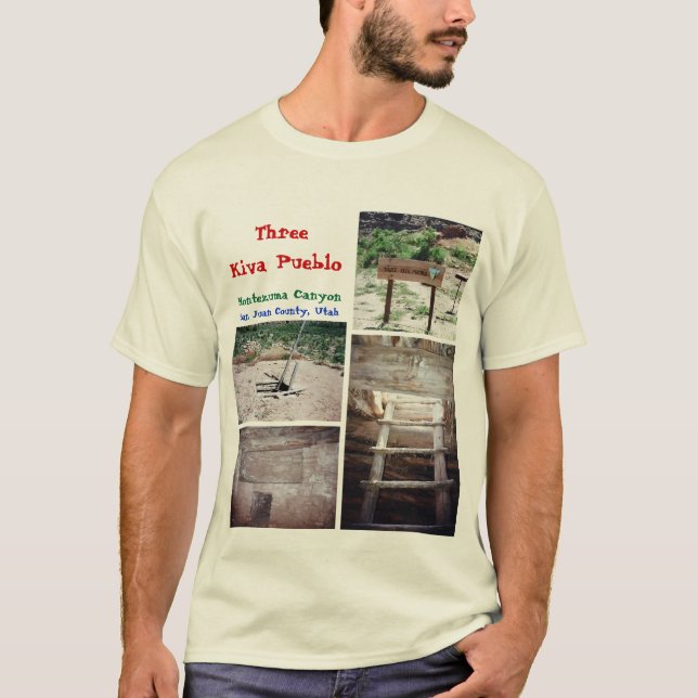 Camiseta Pueblo de tres Kiva (Anverso)