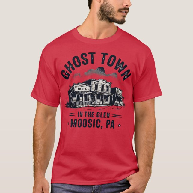 Camiseta Pueblo fantasma en el Glen - Moosic, PA (Anverso)