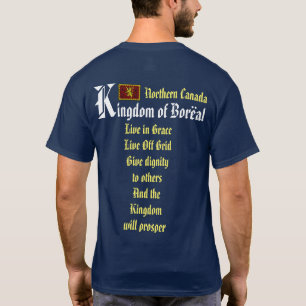 Camiseta Pueblo medieval del bosque boreal