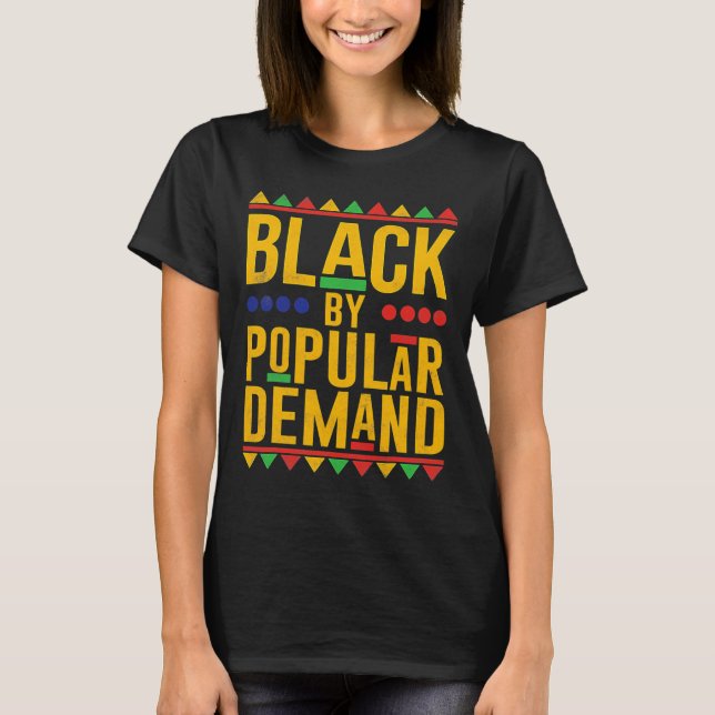 Camiseta Pueblo negro exige negro a los afroamericanos Mela (Anverso)