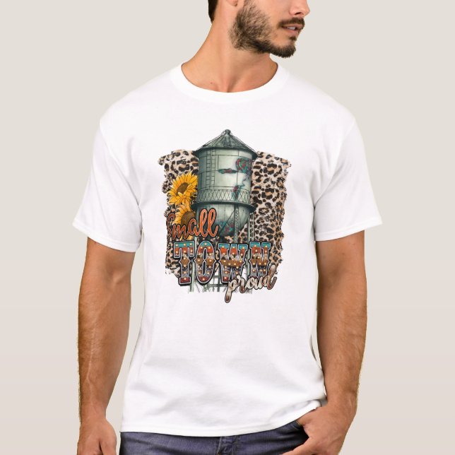 Camiseta Pueblo pequeño orgulloso (Anverso)