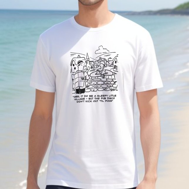 Camiseta Pueblo somnoliento debido a la discoteca de pub ta (Subido por el creador)