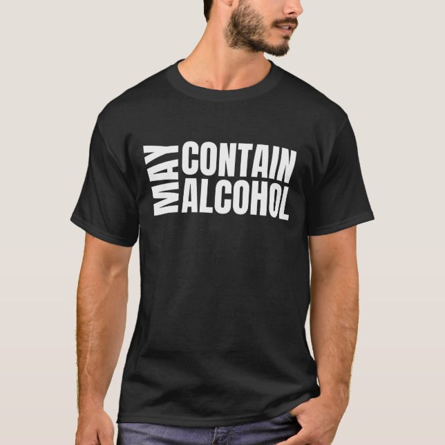 Camiseta Puede contener alcohol (Anverso)