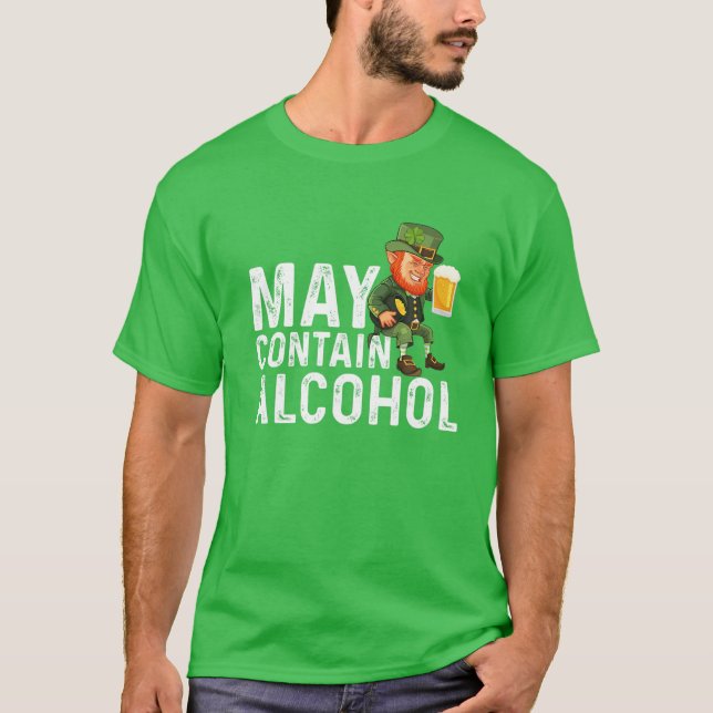 Camiseta Puede contener alcohol Leprechaun (Anverso)