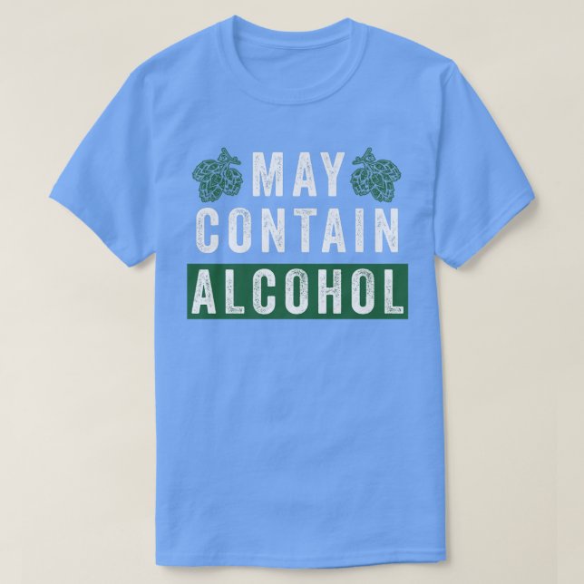 Camiseta Puede contener bebidas alcohólicas  (Diseño del anverso)