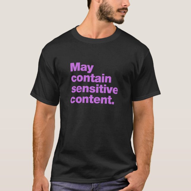 Camiseta Puede contener contenido sensible (Anverso)