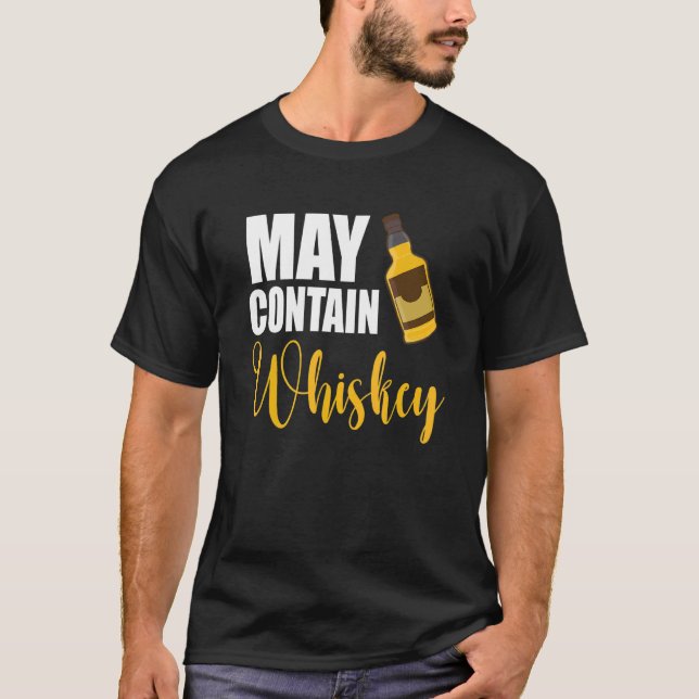 Camiseta Puede contener la advertencia de Whiskey Drying Wh (Anverso)