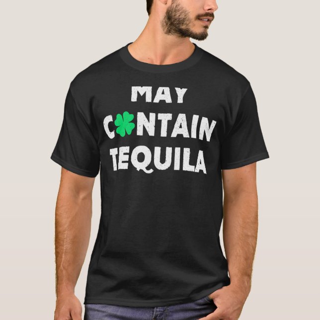 Camiseta Puede contener Tequila Irish Whiskey Bebe (Anverso)