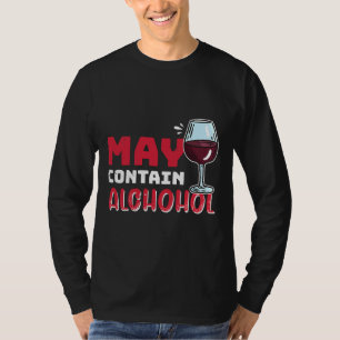 Camiseta Puede Contener Vino Beber Alcohol 28