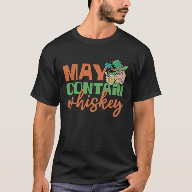 Camiseta Puede Contener Whiskey St Patricks Day (Anverso)