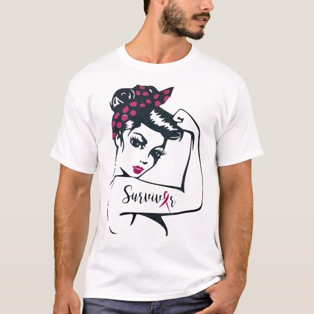Camiseta Puede curar a Rosie Riveter, una sobreviviente de  (Anverso)