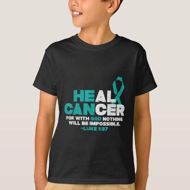 Camiseta Puede curar el cáncer de Dios Concienciación sobre (Anverso)