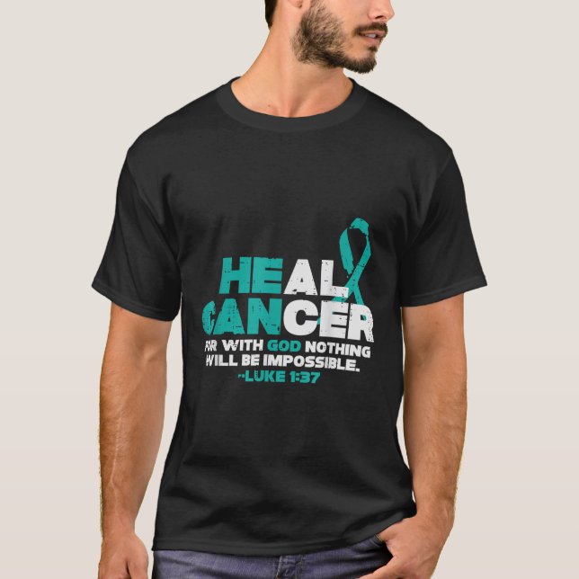 Camiseta Puede curar el cáncer de Dios Concienciación sobre (Anverso)