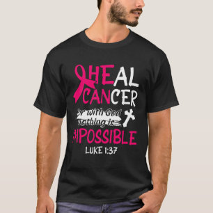 Camiseta Puede curar el cáncer de mama Cinta rosada Recuper