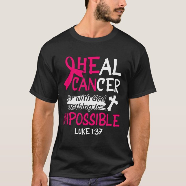Camiseta Puede curar el cáncer de mama Cinta rosada Recuper (Anverso)