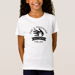 Camiseta Puede editar texto, papá hija mejores amigos, mano