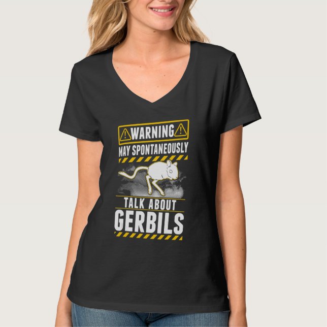 Camiseta Puede hablar espontáneamente de Gerbils (Anverso)