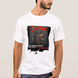 Camiseta Puede hablar espontáneamente sobre Rottweilers