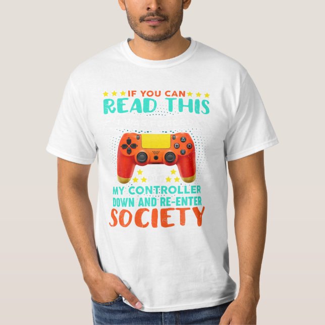Camiseta Puede leer este divertido videojuego (Anverso)