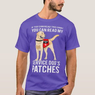 Camiseta Puede Leer Mis Parches De Perros De Servicio