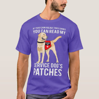 Camiseta Puede Leer Mis Parches De Perros De Servicio
