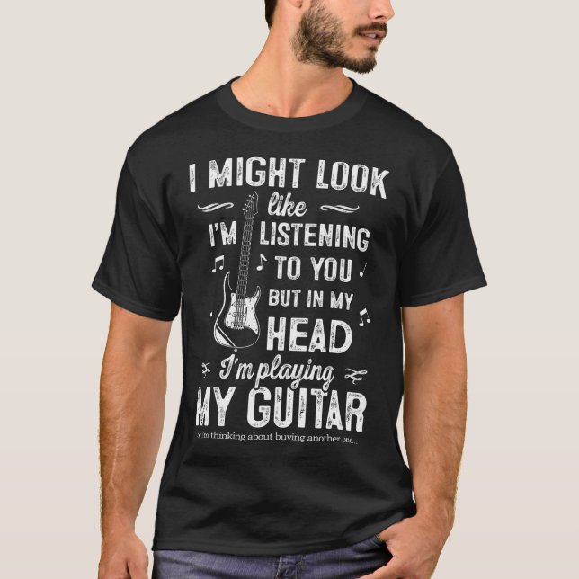 Camiseta Puede que parezca que te estoy escuchando, pero en (Anverso)