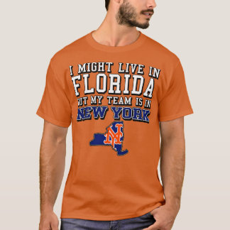 Camiseta Puede que viva en Florida pero mi equipo está en N