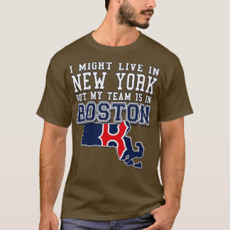 Camiseta Puede que viva en Nueva York pero mi equipo está e