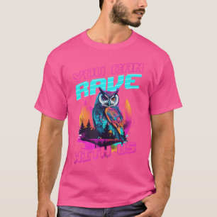 Camiseta Puede Rave Owl Design Edm Rave
