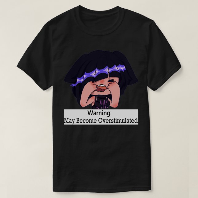 Camiseta Puede ser sobreestimulado 2 (Diseño del anverso)