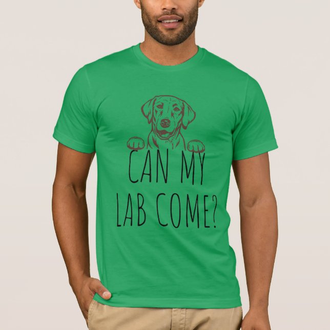 Camiseta "¿Puede venir mi laboratorio?" Chocolate Lab Tee m (Anverso)
