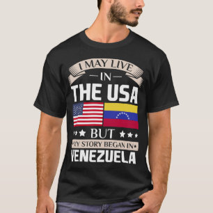 Camiseta Puede vivir en historia de los E.E.U.U. comenzó e