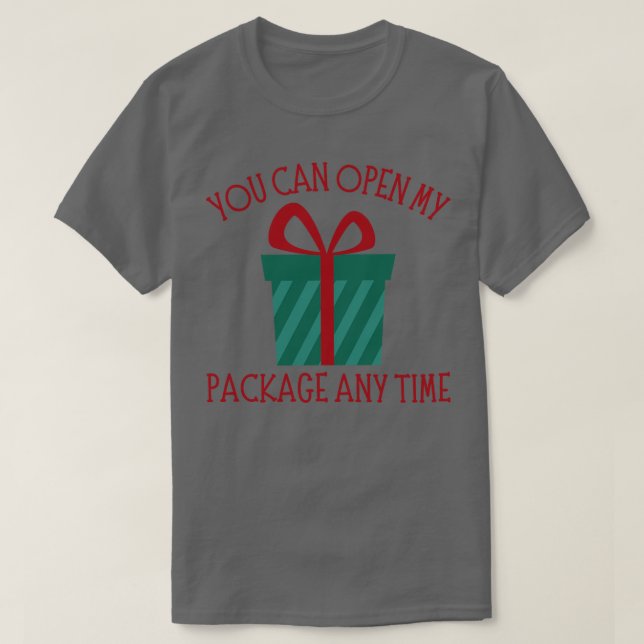 Camiseta Puedes Abrir Mi Paquete Cada Vez Que Navidades Hum (Diseño del anverso)