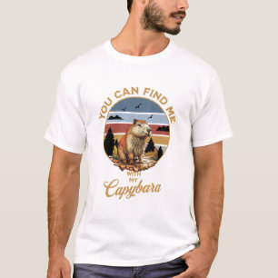 Camiseta Puedes Encontrarme Con Mi Capibara