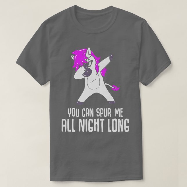 Camiseta Puedes espolearme toda la noche a caballo1566 (Diseño del anverso)
