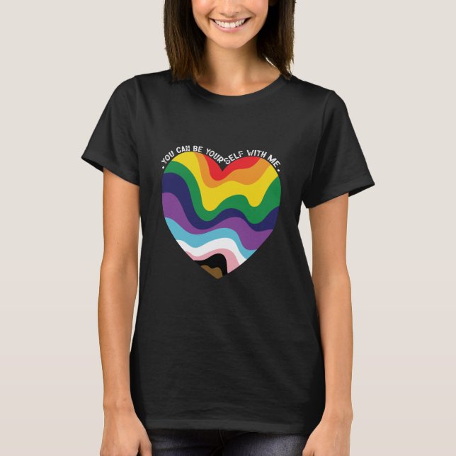 Camiseta Puedes Estar Conmigo Mismo Gay Transgénero LGBT (Anverso)