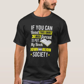 Camiseta Puedes Leer Esto Que Me Obligaron A Bajar Mi Libro