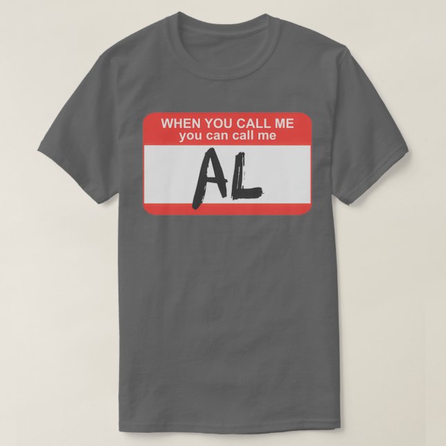 Camiseta Puedes Llamarme Al  (Diseño del anverso)