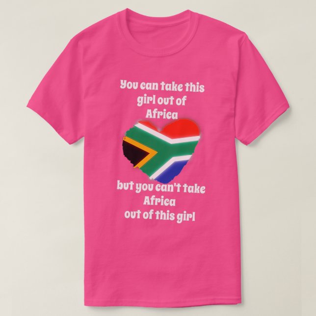 Camiseta Puedes sacar a este chica de África pero puedes (Diseño del anverso)