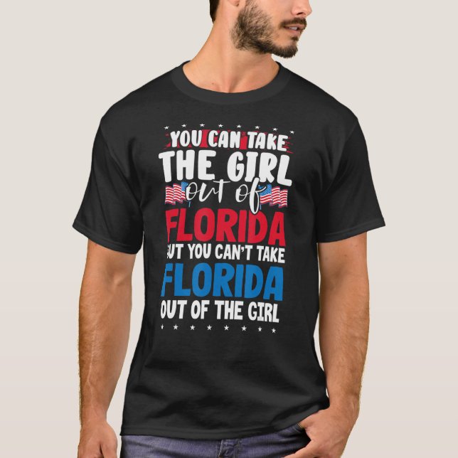 Camiseta Puedes sacar al Chica de la bandera norteamericana (Anverso)