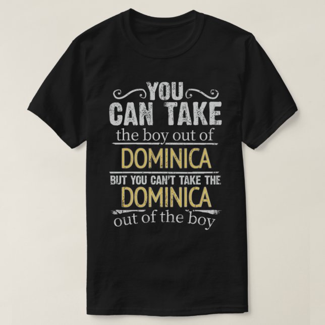 Camiseta Puedes Sacar Al Niño De Dominica Pero No Puedes (Diseño del anverso)