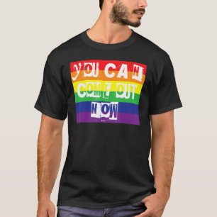 Camiseta Puedes Salir Ahora Orgullo Gay Diseño De Palabras 