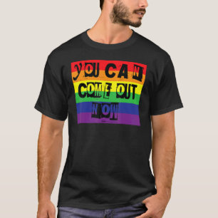 Camiseta Puedes Salir Ahora Orgullo Gay Diseño De Palabras 