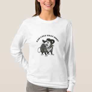 Camiseta ¿Puedo acariciar a ese perro? Meme divertido de za