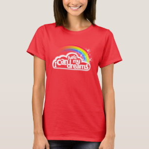 Camiseta Puedo cumplir mis sueños motivador arcoiris rojo