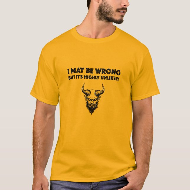 Camiseta Puedo equivocarme, pero es muy improbable - Hombre (Anverso)